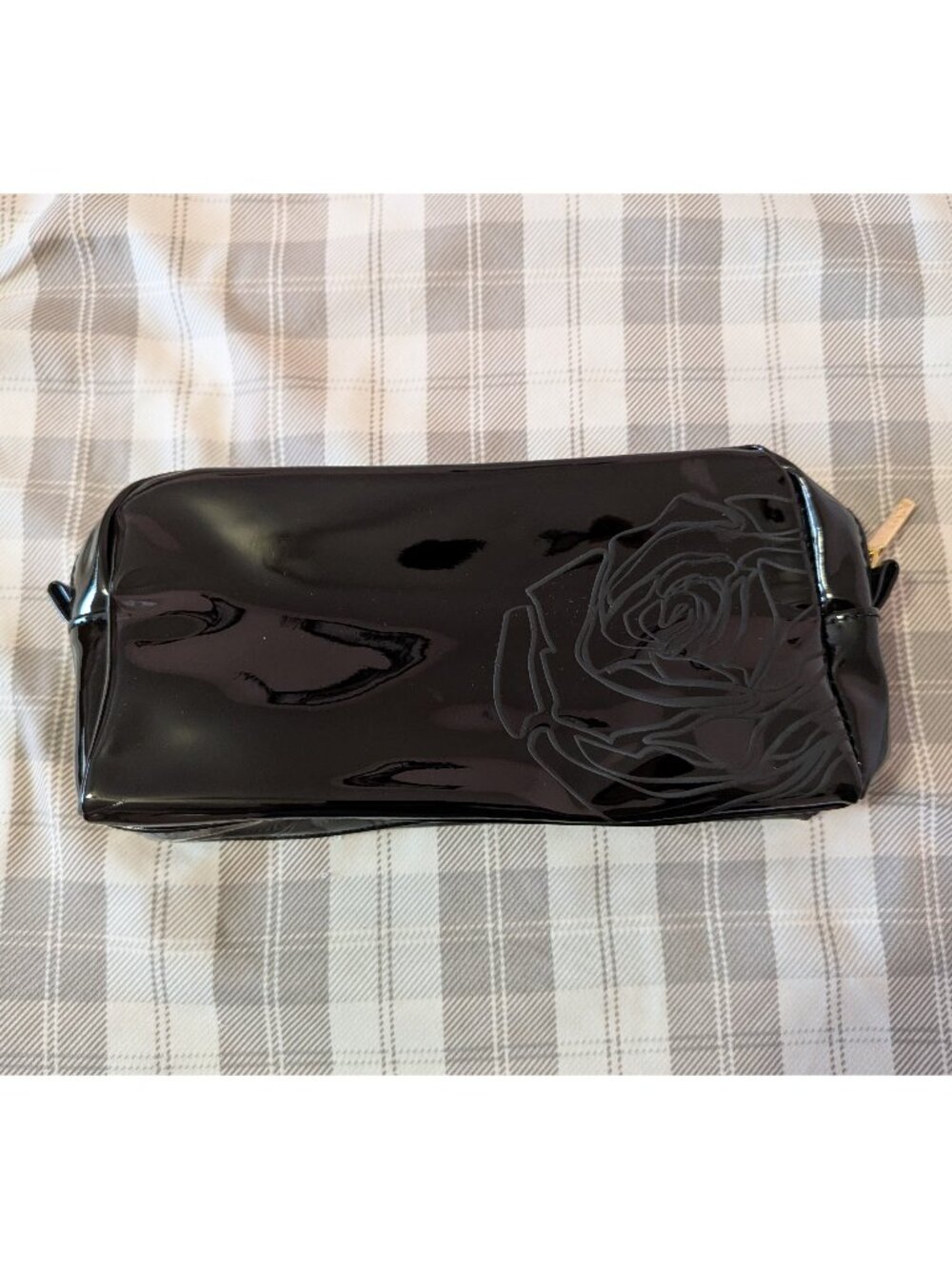 NEW Lancรดme Paris Black Vinyl Makeup/Toiletry Bag